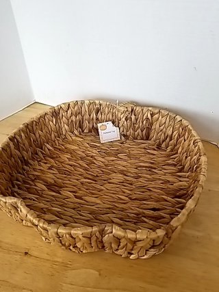 Item #264 — New Woven Pumpkin Basket 16 by 16 by 4 inch photo 2 of 2