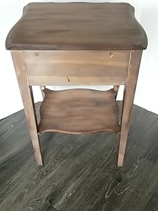 Item #39 — Vintage Side Table with Drawer 28 by 20 by 16 inch photo 6 of 6