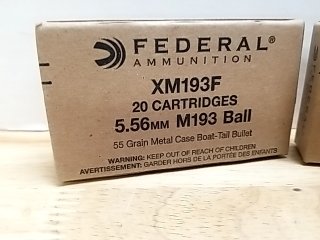 Item #49 — Federal XM193F 5.56mm Ammo 40 rounds, cant ship photo 2 of 2