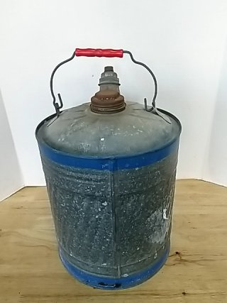 Item #33 — Vintage Delphos Galvanized Can Approx 17 inch tall photo 2 of 5