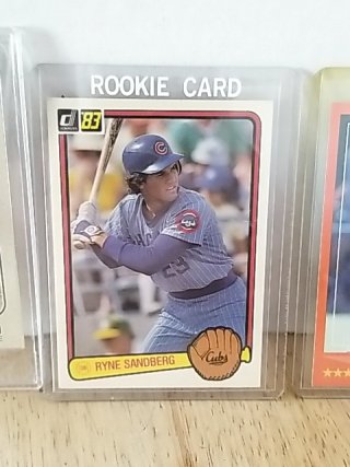 Item #182 — Roberto Alomar and 2 Ryan Sandberg rookie cards photo 3 of 5
