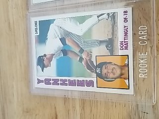 Item #177 — Don Mattingly & Frank Thomas Rookie Cards, Leaf and Topps photo 2 of 5