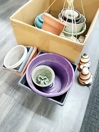 Item #358 — BOX of planters and misc photo 4 of 4