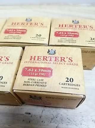 Item #41 — Herter's 7.62x39mm Ammo 100 Rounds, cant ship photo 2 of 2