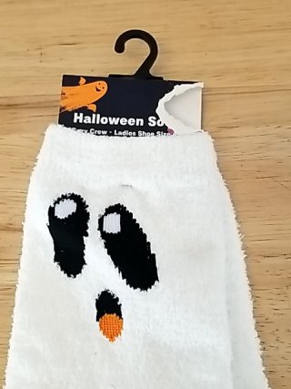 Item #260 — New Ghost Halloween Sock Ladies 4-10 photo 2 of 2
