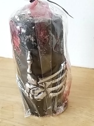 Item #117 — New Wrapped Black Candle 6 inch tall photo 3 of 3