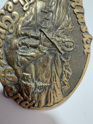Item #288 — Paula Freed Alaska belt buckle, 3.5x2.5 photo 2 of 5