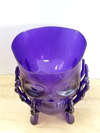 Item #57 — New Purple Skull Hands candy dish photo 2 of 2