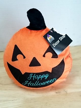 Item #66 — New Halloween Pumpkin Door Stop 6 inch