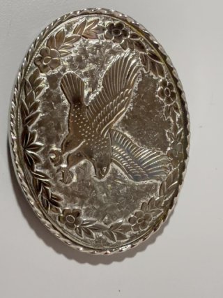 Item #212 — Silver Eagle Belt Buckle