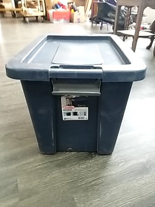 Item #71 — PLASTIC Storage Tote with Lid photo 1 of 3