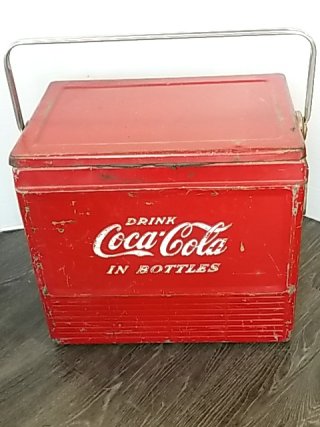 Item #52 — VINTAGE Coca-Cola Metal Cooler, 21 by 18 by 13 inch photo 3 of 7