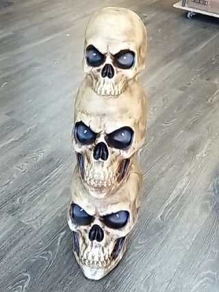 Item #154 — LIGHT up eyes skulls decor,  Approx 30 inch tall photo 1 of 4