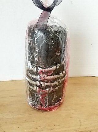 Item #117 — New Wrapped Black Candle 6 inch tall photo 1 of 3