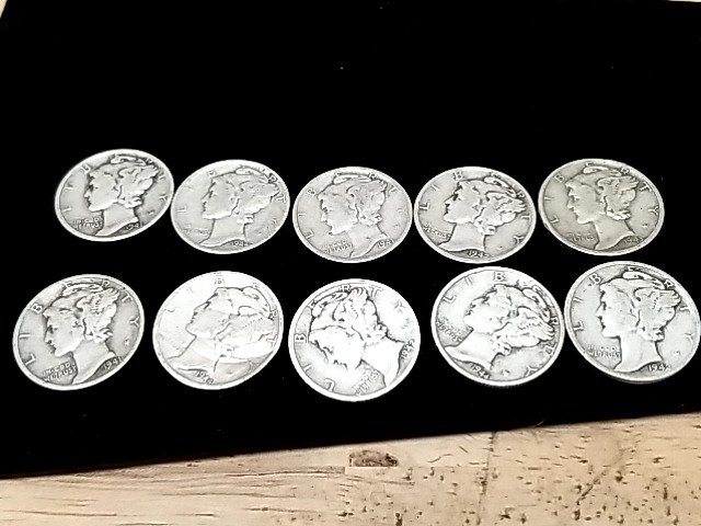 Item #9 — Silver Mercury Dimes photo 1 of 4