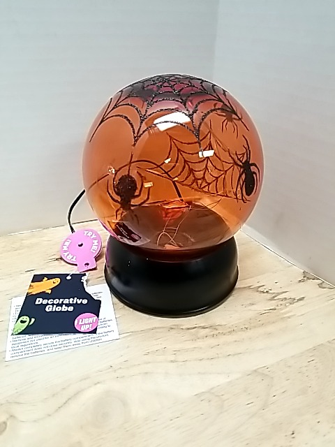 Item #42 — New Halloween Spider Web Glass Globe 6 inch