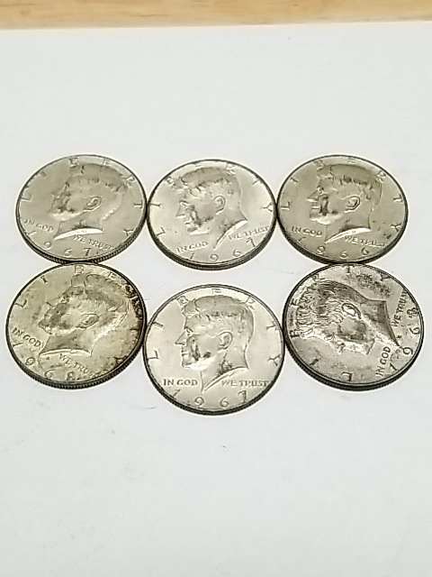 Item #102 — 1966-1968 Kennedy Half Dollars, 40% Silver photo 1 of 5