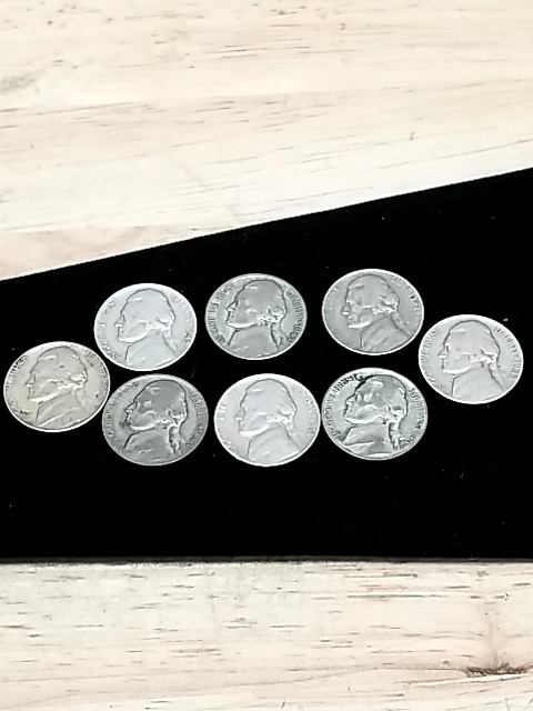 Item #107 — 1940s Silver Jefferson nickels photo 1 of 7