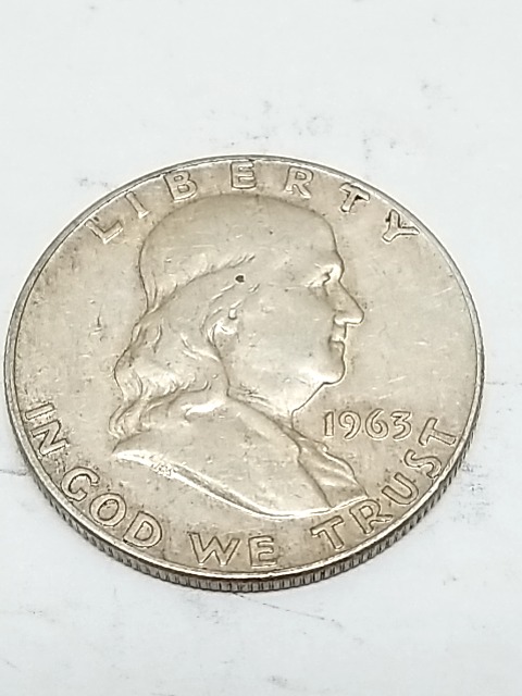 Item #115 — 1963 D Ben Franklin Silver Half Dollar photo 1 of 2