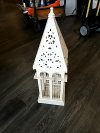 Item #181 — WOODEN Birdcage with metal top, 28 inch tall photo 3 of 4