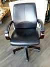 Item #278 — Black Leather Office Chair photo 1 of 5