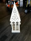 Item #181 — WOODEN Birdcage with metal top, 28 inch tall photo 4 of 4