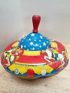 Item #24 — Vintage Tin Spinning Top, 8 inch photo 3 of 5