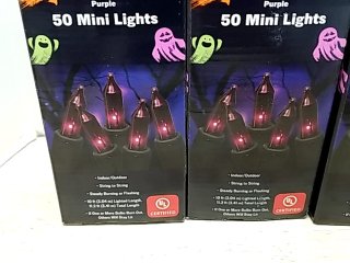 Item #68 — New 4 Boxes Purple & Candy Corn Mini Lights photo 2 of 3