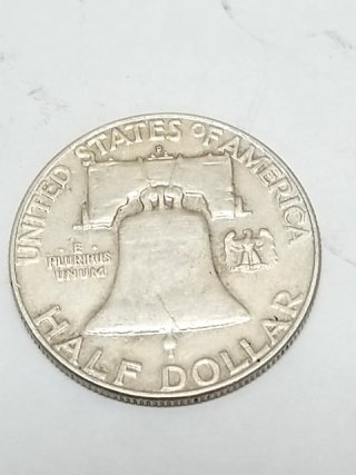 Item #130 — 1962 D Ben Franklin Silver Half Dollar Coin photo 2 of 2