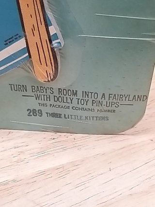 Item #21 — 1950s Dolly toy 3 Little Kittens, original packaging, never been used, largest 16 inch photo 4 of 12