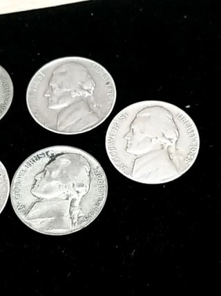 Item #107 — 1940s Silver Jefferson nickels photo 2 of 7