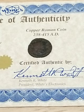 Item #47 — Roman Copper Coin, 238-415 A.D.,with COA photo 4 of 5
