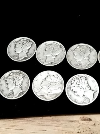 Item #9 — Silver Mercury Dimes photo 3 of 4
