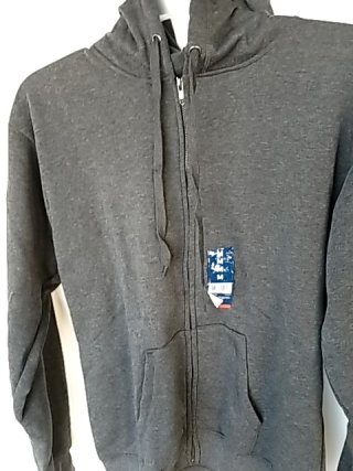 Item #252 — New Dark Gray Zip-Up Hoodie Mens medium photo 2 of 3