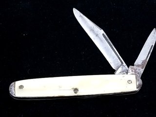 Item #61 — Vintage Ivory Pocket Knife 6 in open photo 2 of 5