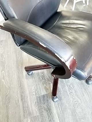 Item #278 — Black Leather Office Chair photo 2 of 5