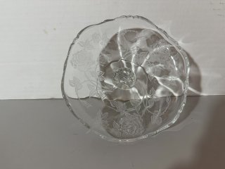 Item #101 — Vintage Waverly Heisey Rose Pattern crystal  compote