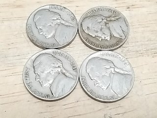 Item #97 — 1940-1941 Buffalo Nickels (4)