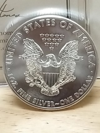 Item #40 — 2015 American Eagle Silver Dollar with COA photo 3 of 3