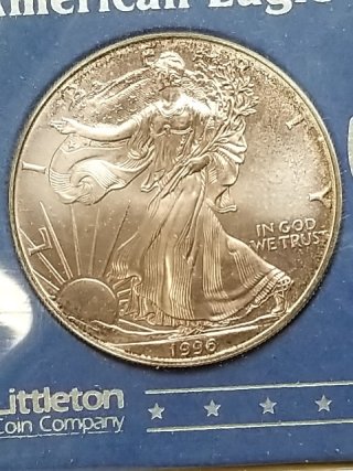 Item #112 — 1996 American Eagle Silver Dollar photo 2 of 2