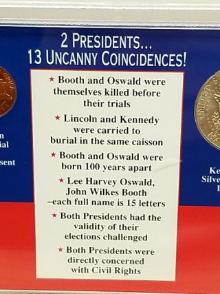 Item #82 — Lincoln Kennedy Coin Set, 40% silver half dollar, penny, COA photo 7 of 9