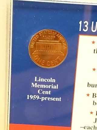Item #82 — Lincoln Kennedy Coin Set, 40% silver half dollar, penny, COA photo 8 of 9