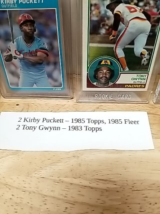 Item #73 — Kirby Puckett & Tony Gwynn Rookie Cards photo 6 of 6
