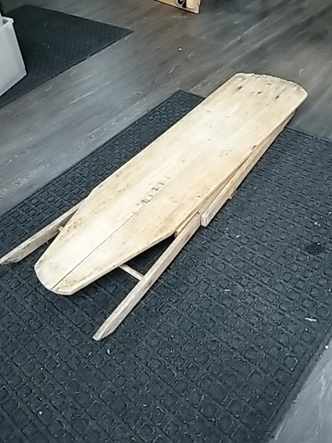 Item #417 — VINTAGE JRC Wood Ironing Board, Approx 56 inches long photo 1 of 4