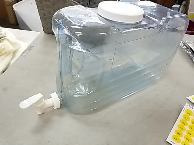 Item #484 — Clear Plastic Water Dispenser Jug 2 gallon photo 1 of 2