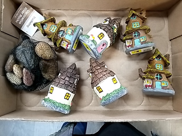 Item #479 — New Miniature Fairy Houses with River Rocks