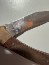 Item #530 — Vintage Folding Knife with Leather Sheat 3 inch blade photo 3 of 4