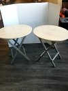 Item #59 — PAIR of Round Folding Tables Each 24 by 24 by 20 inch photo 1 of 4