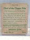 Item #26 — Osage Tribe Indian Chewing Gum Card photo 2 of 2