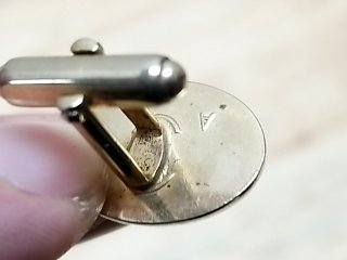 Item #145 — Gold Cufflinks with Diamond Accents photo 2 of 2
